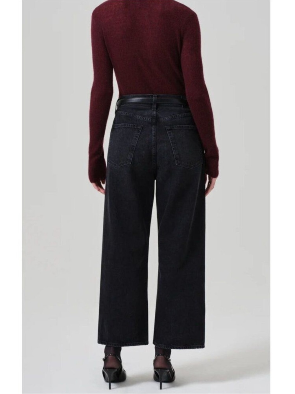 Citizens of Humanity Gaucho Vintage Wide Leg Jeans Black Size 34 NWT New - Picture 3 of 16